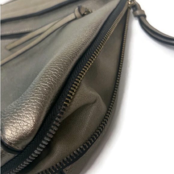 Vintage Joanel Distressed Gold Bronze Faux Leather Crossbody Bag BNWOT - Picture 7 of 9